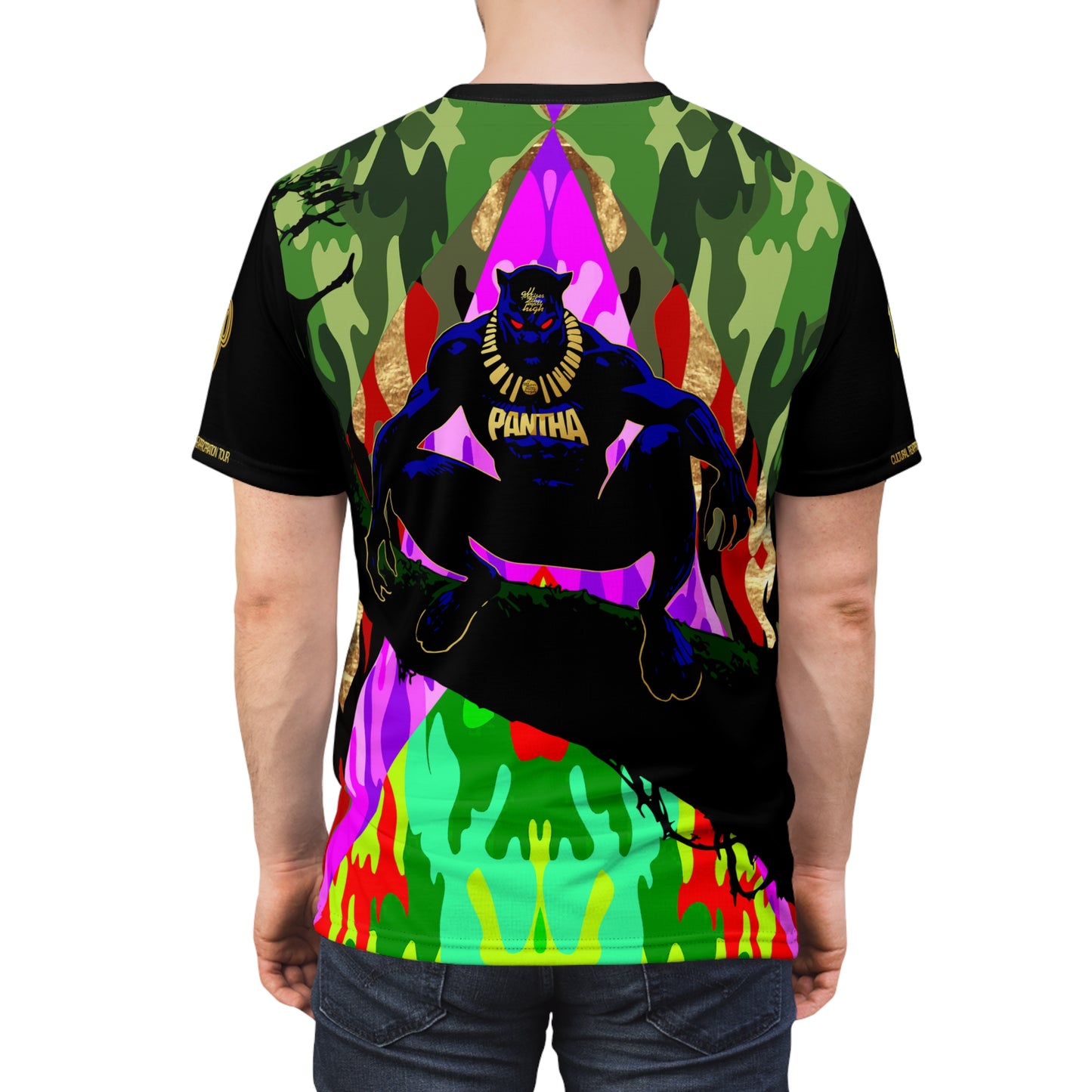 UNO PANTHA CULTURAL REAPPROPRIATION TOUR Unisex Cut & Sew Tee (AOP) Camo Collection