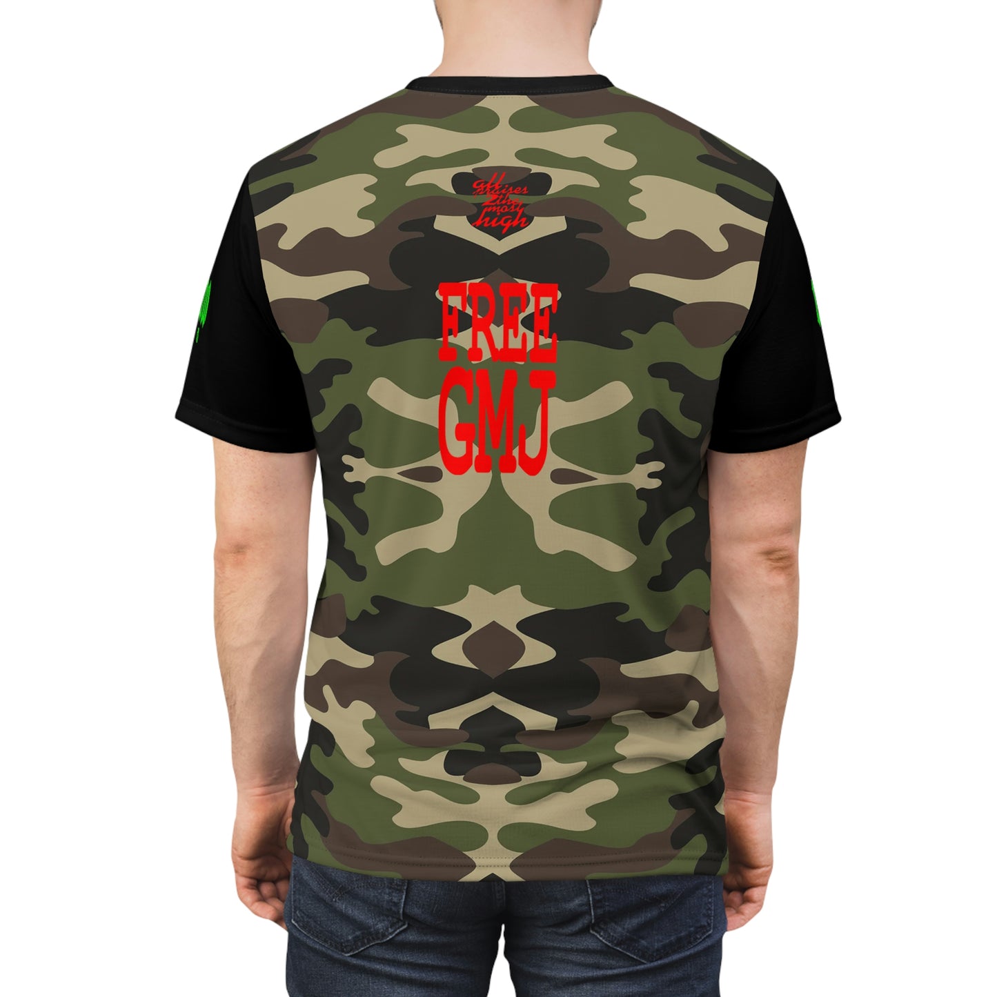 UNO 2THEREPUBLIC FREEGMJ Unisex AOP Cut & Sew Tee Camo Collection