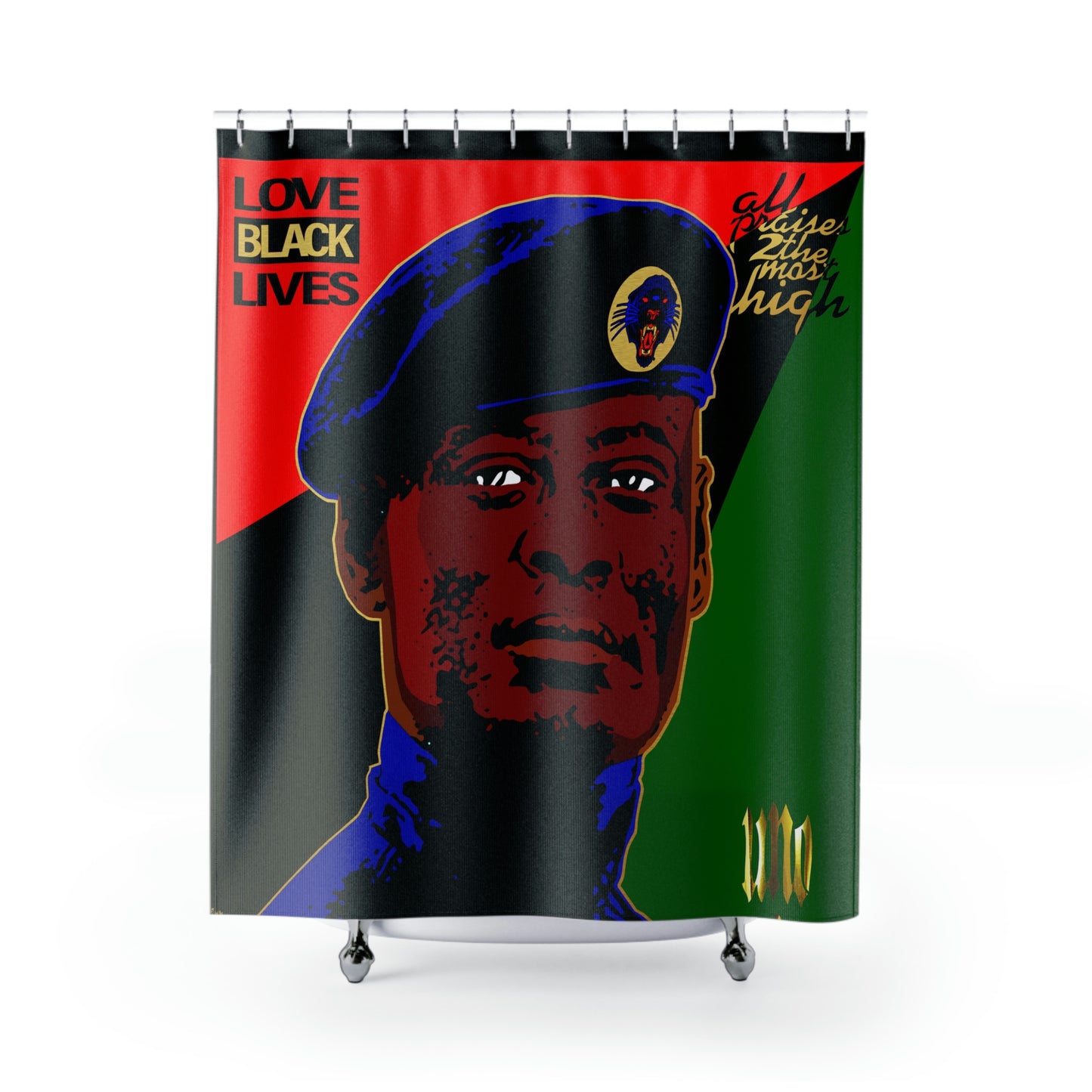 UNO LOVEBLACKLIVES LOVEKHALID Shower Curtains