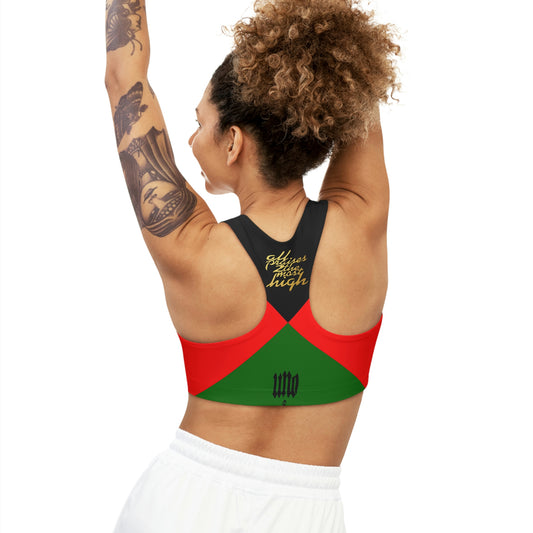 UNO LOVEBLACKLIVES Seamless Sports Bra (AOP)