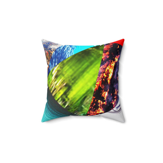 UNO ALLPRAISES V Faux Suede Square Pillow