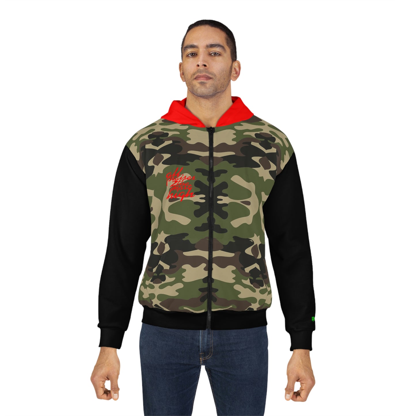 UNO 2THEREPUBLIC FREEGMJ AOP Unisex Zip Hoodie Camo Collection