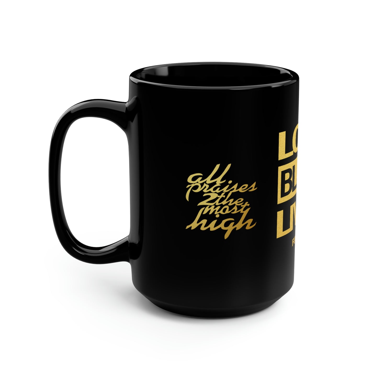 UNO LOVEBLACKLIVES Black Mug, 15oz