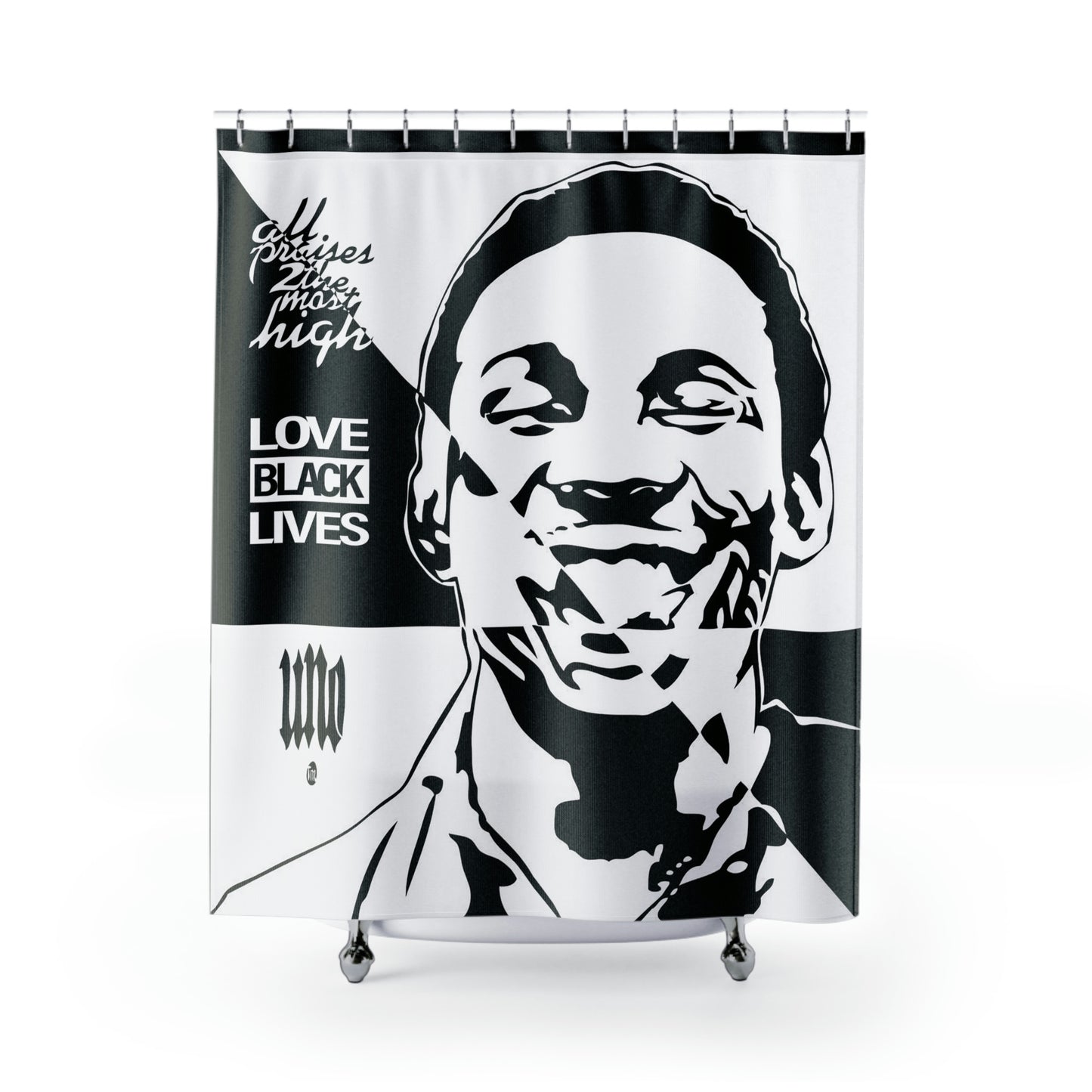 UNO LOVEBLACKLIVES LOVETOOTS Shower Curtains