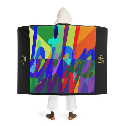 UNO STOPKILL'N UNOWORD Hooded Sherpa Fleece Blanket