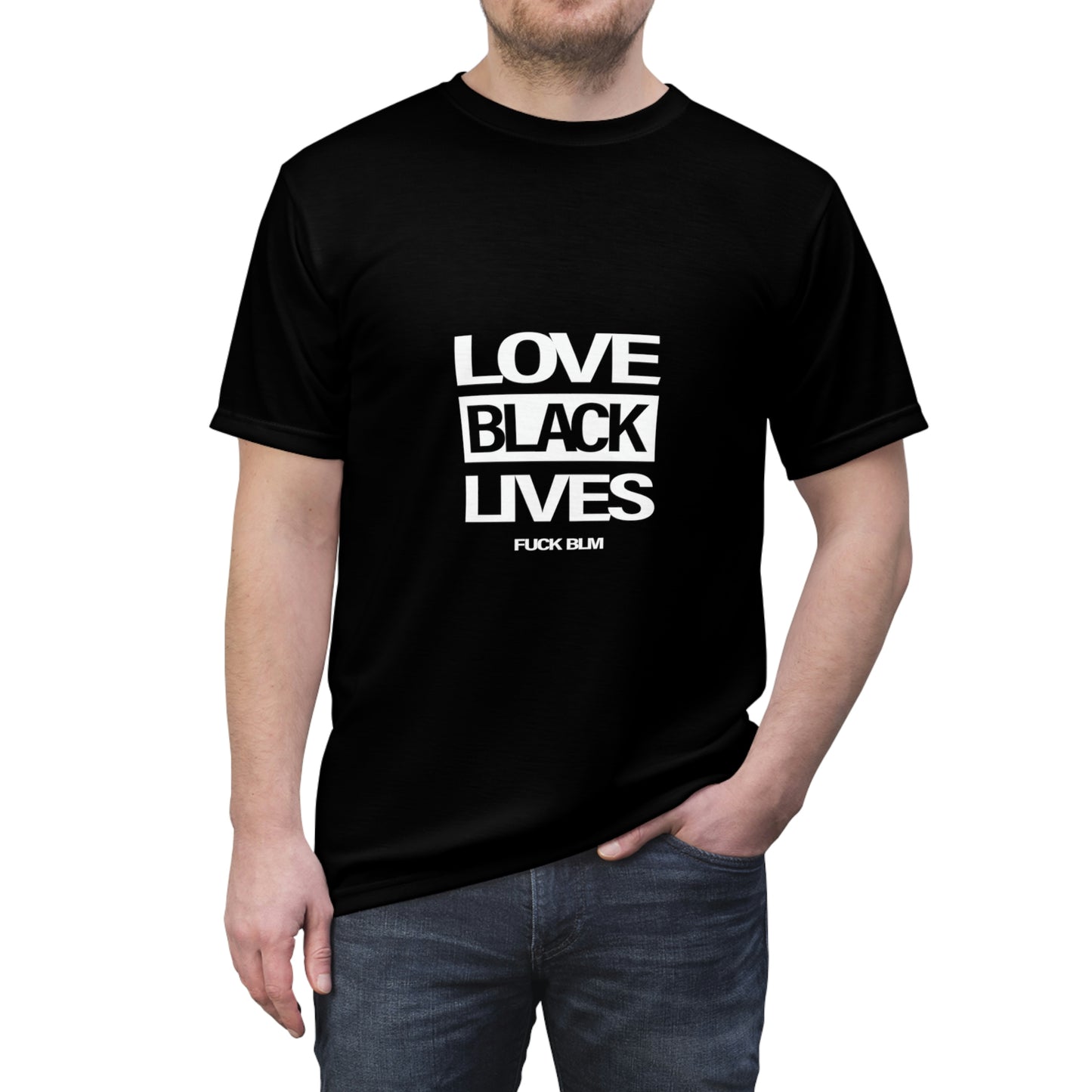 UNO LOVEBLACKLIVES Unisex AOP Cut & Sew Tee