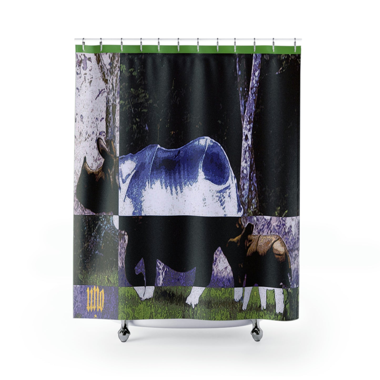 UNO STOPKILL'N RHINOBABYMAMA Shower Curtains