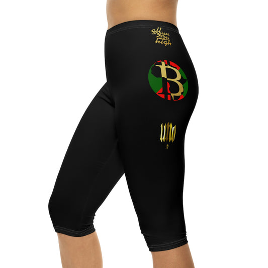 UNOBTCAFRICA Women’s Capri Leggings (AOP)