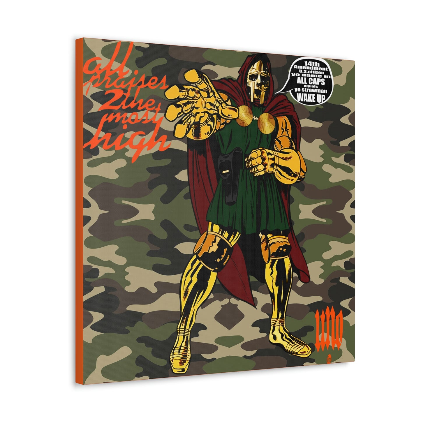 UNO 2THEREPUBLIC MFDOOMALLCAPS 12, 20, 24, & 36" Square Canvas Gallery Wraps Camo Collection