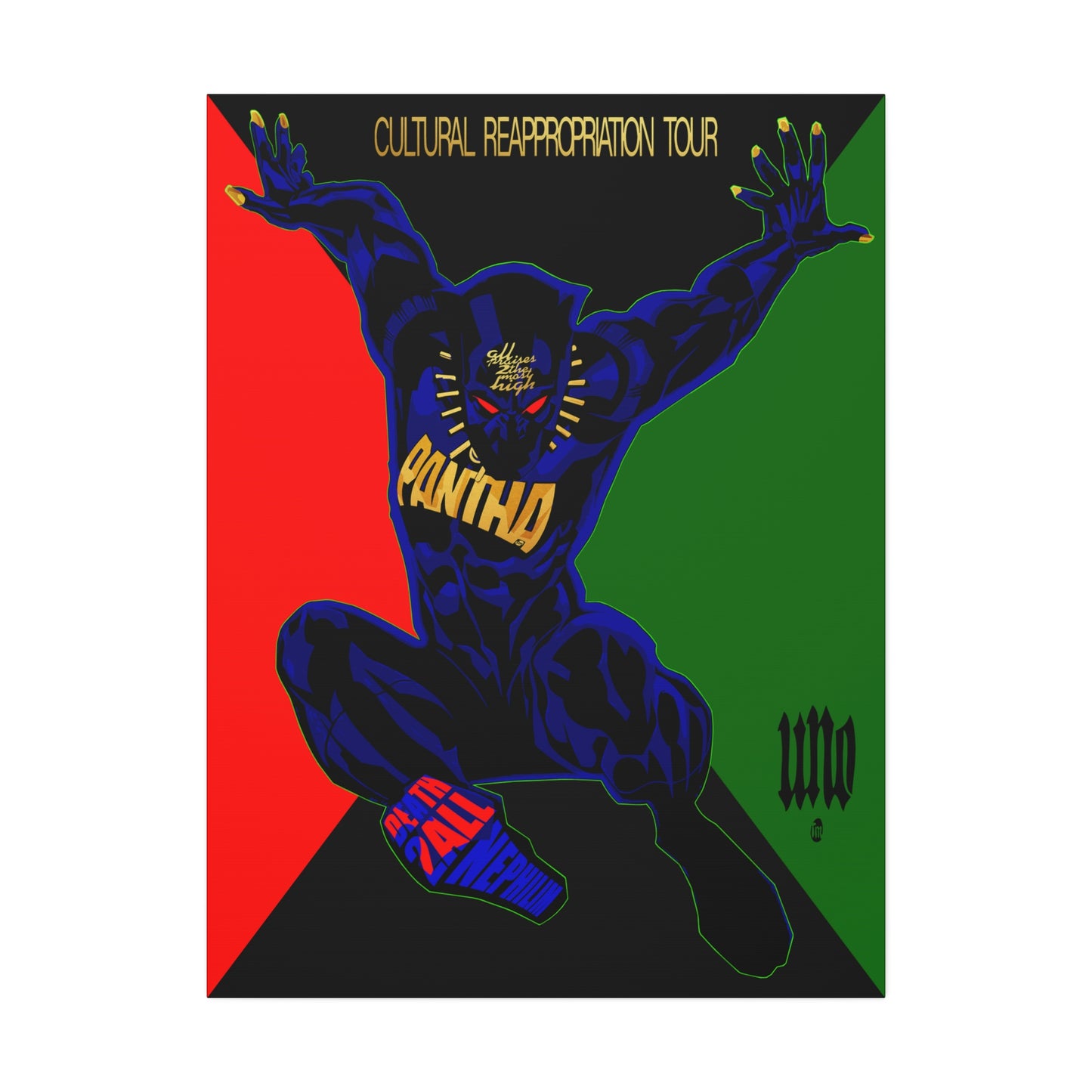 UNO PANTHA Cultural Reappropriation Tour 36x48 Canvas Stretched, 1.5''