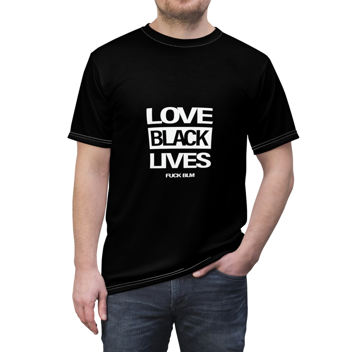 UNO LOVEBLACKLIVES Unisex AOP Cut & Sew Tee