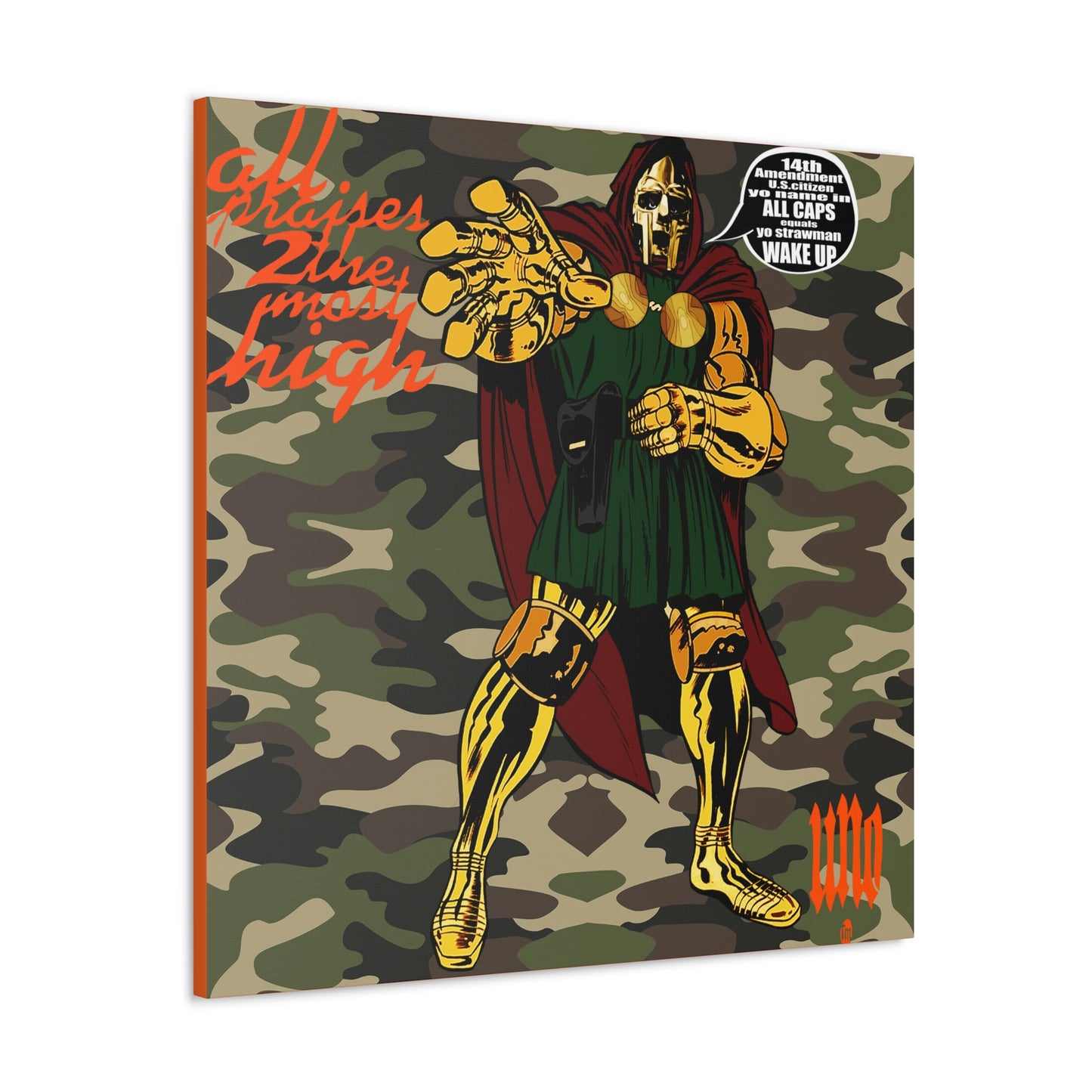 UNO 2THEREPUBLIC MFDOOMALLCAPS 12, 20, 24, & 36" Square Canvas Gallery Wraps Camo Collection