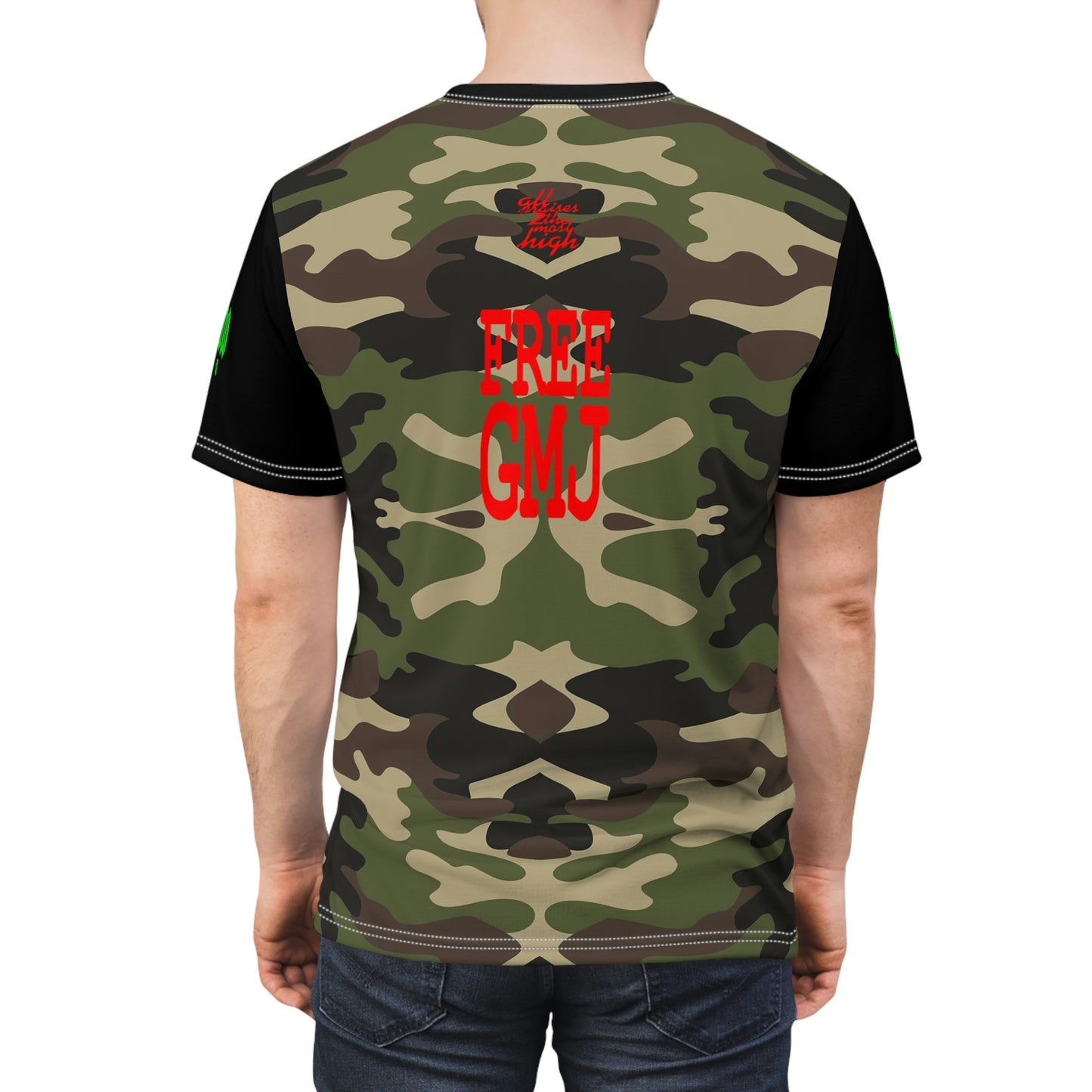 UNO 2THEREPUBLIC FREEGMJ Unisex AOP Cut & Sew Tee Camo Collection