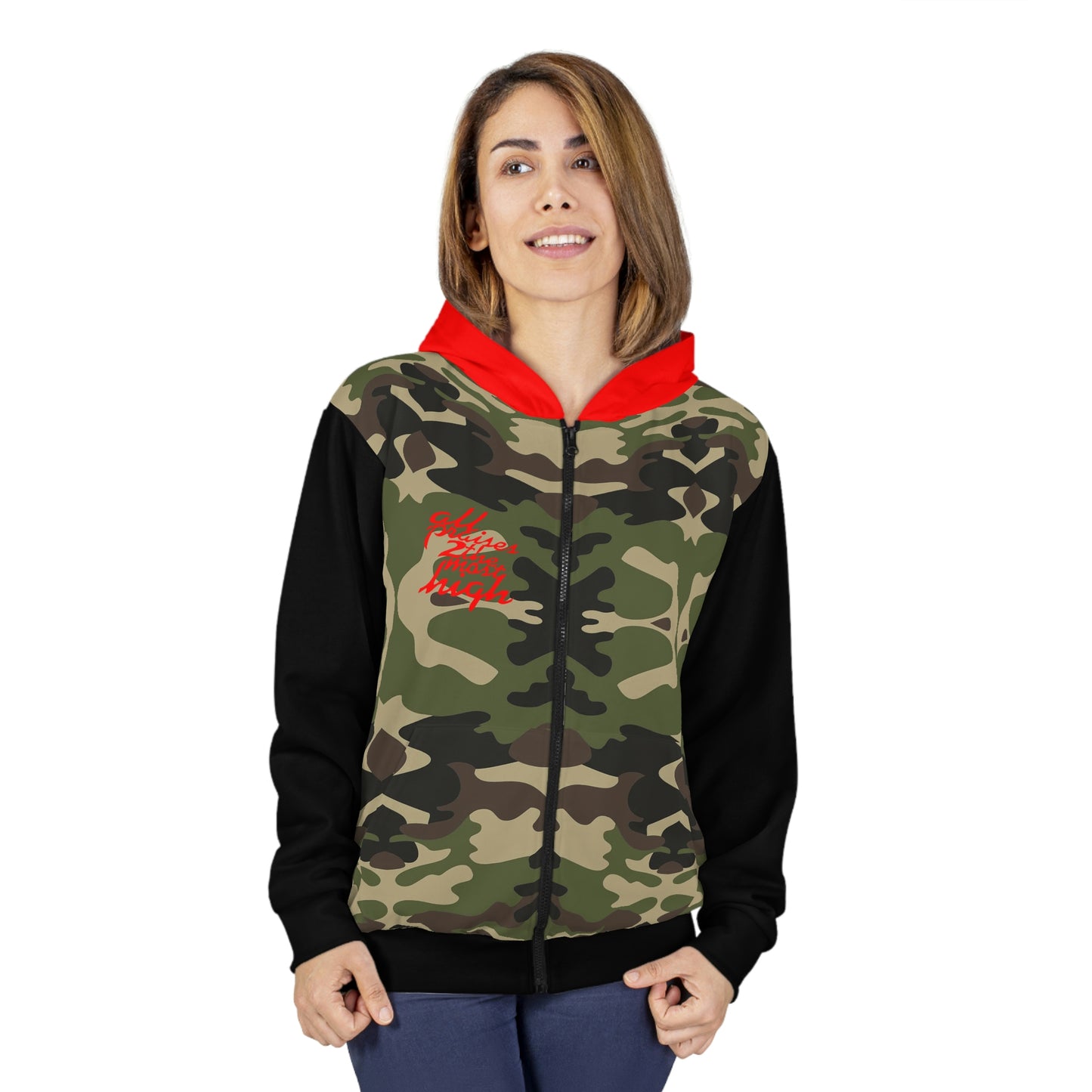 UNO 2THEREPUBLIC FREEGMJ AOP Unisex Zip Hoodie Camo Collection