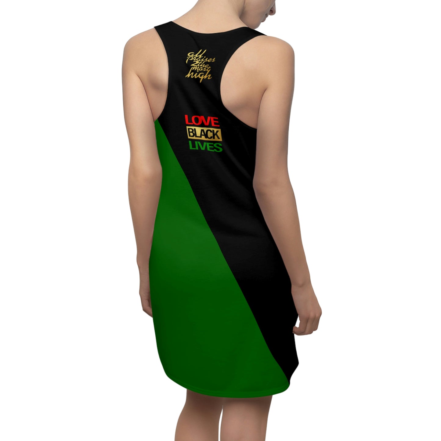 UNO LOVEBLACKLIVES SOULQUEEN Women's Cut & Sew Racerback Dress