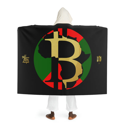 UNOBTCAFRICA Hooded Sherpa Fleece Blanket