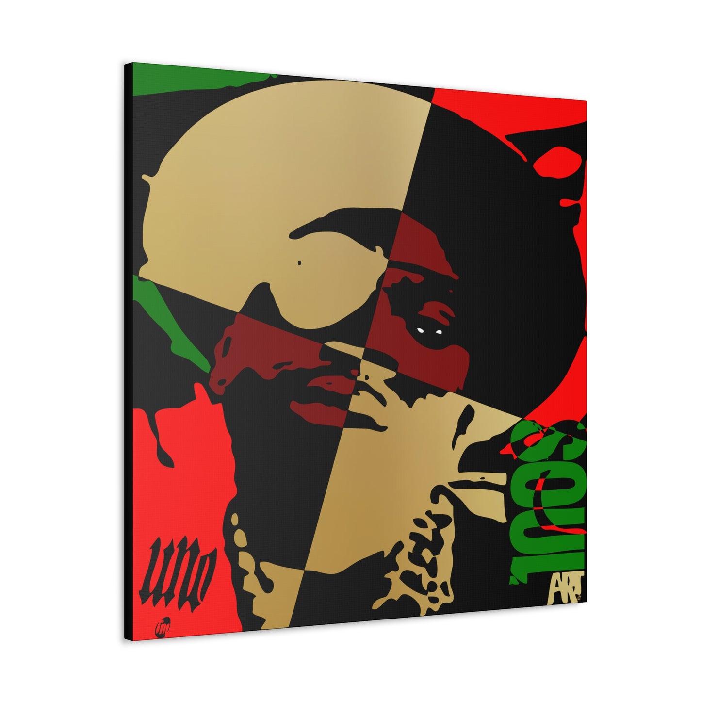 UNO LOVESLICKRICK LADIDADI SOULART 12, 20, 24, & 36" Square Canvas Gallery Wraps