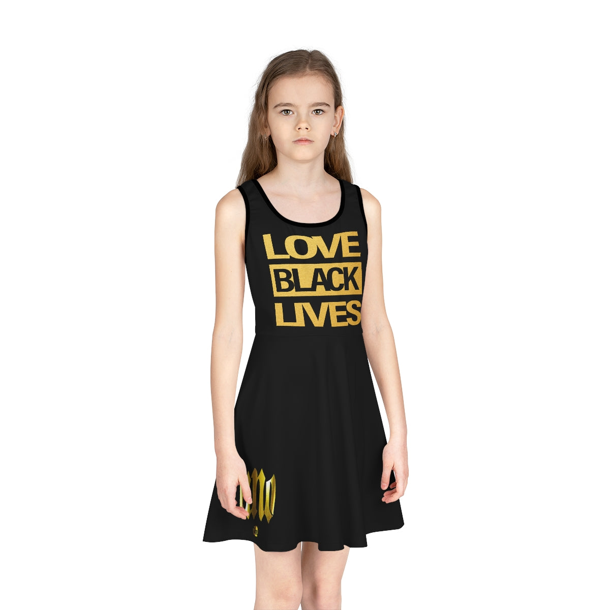 UNO LOVEBLACKLIVES Girls' Sleeveless Sundress (AOP)