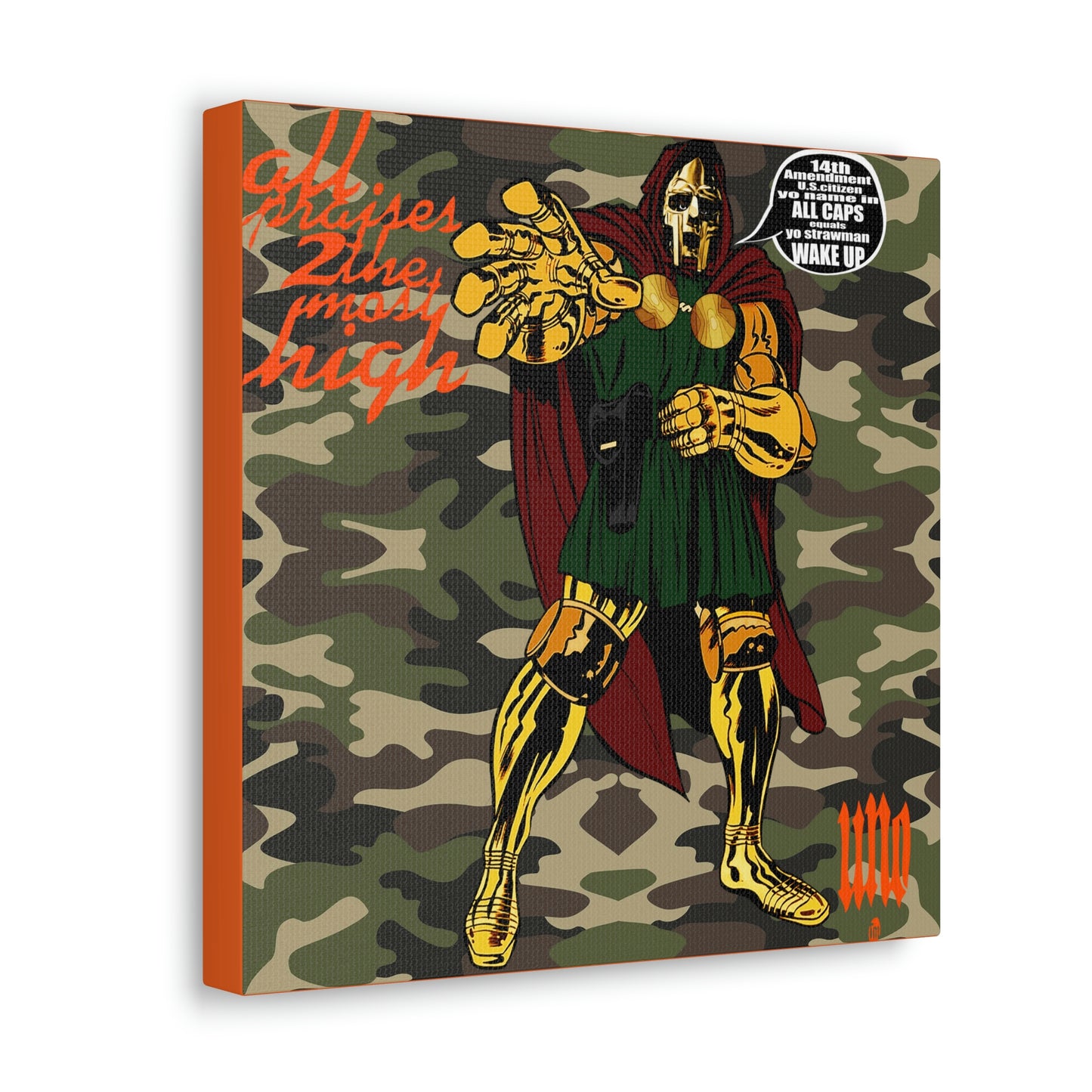 UNO 2THEREPUBLIC MFDOOMALLCAPS 12, 20, 24, & 36" Square Canvas Gallery Wraps Camo Collection