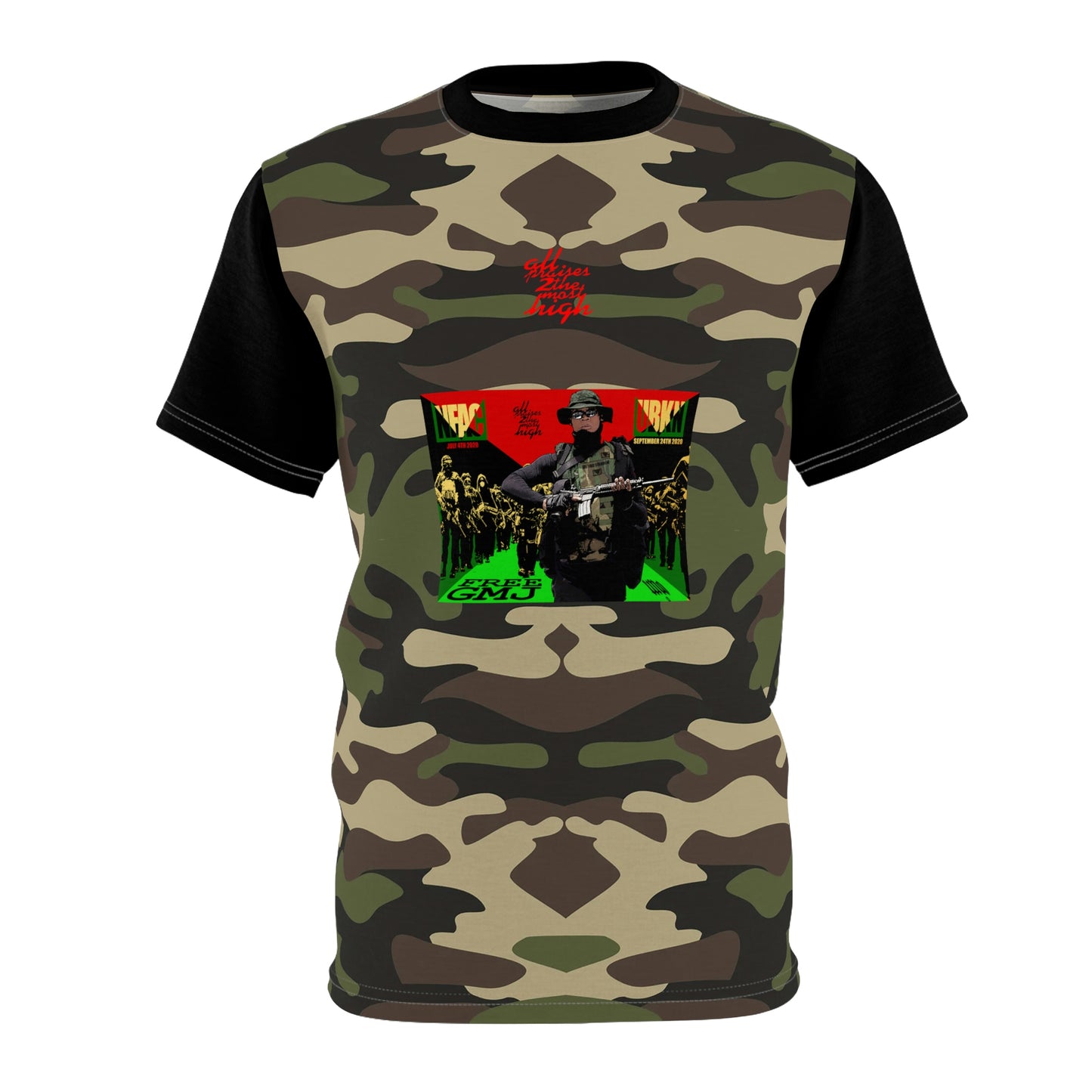 UNO 2THEREPUBLIC FREEGMJ Unisex AOP Cut & Sew Tee Camo Collection