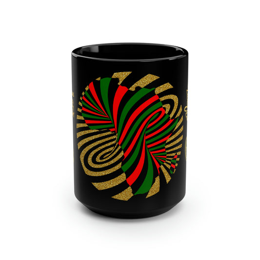 UNO PANTHA AFRICA Black Mug, 15oz