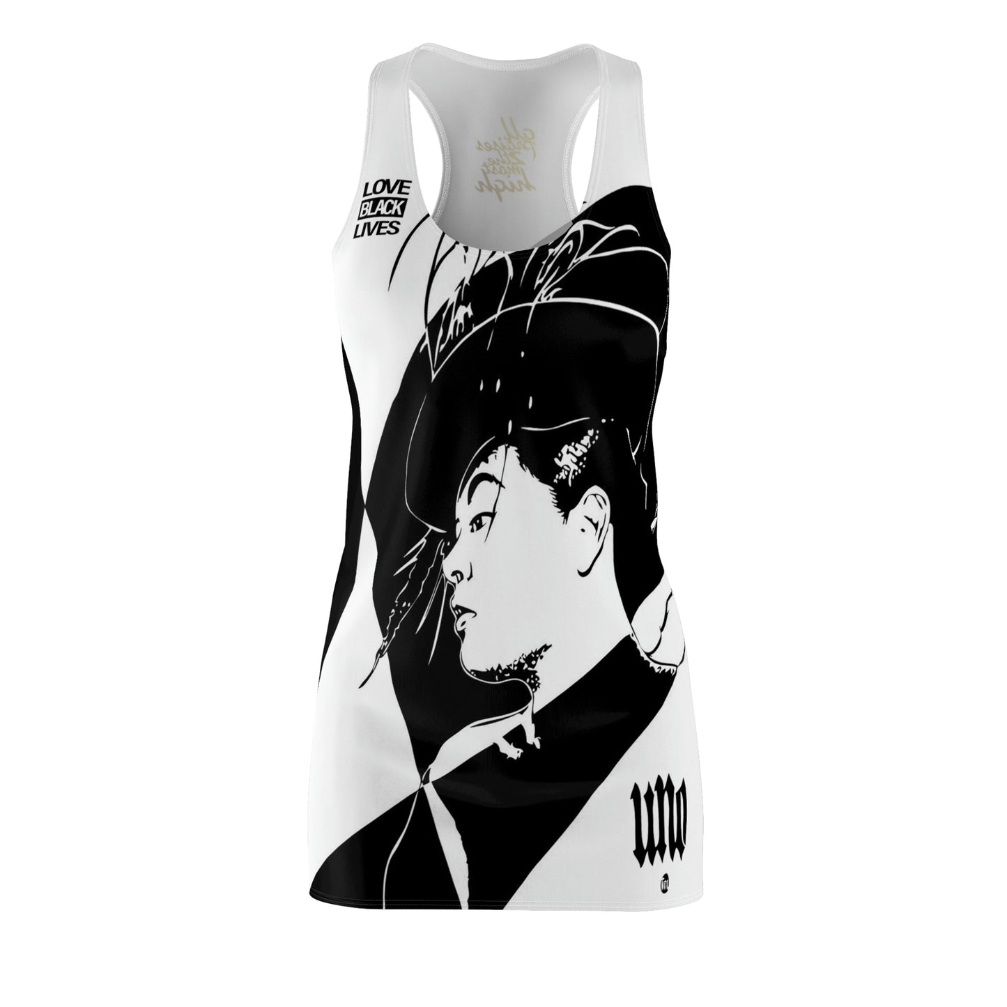 UNO LOVEBLACKLIVES LOVELADYDAY Women's Cut & Sew Racerback Dress