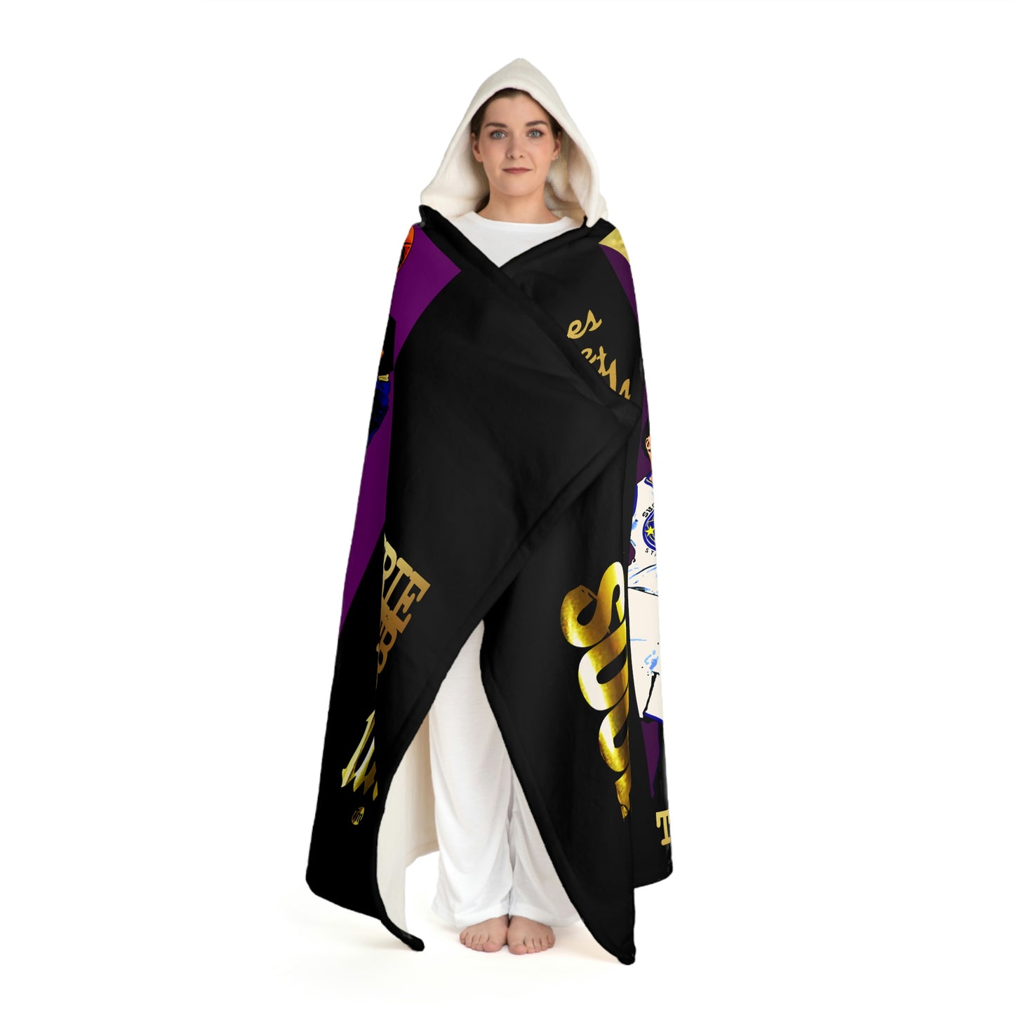 UNO KYRIECAN'TBFEADED SOULART 41GM5 Warriors State of Mind Hooded Sherpa Fleece Blanket