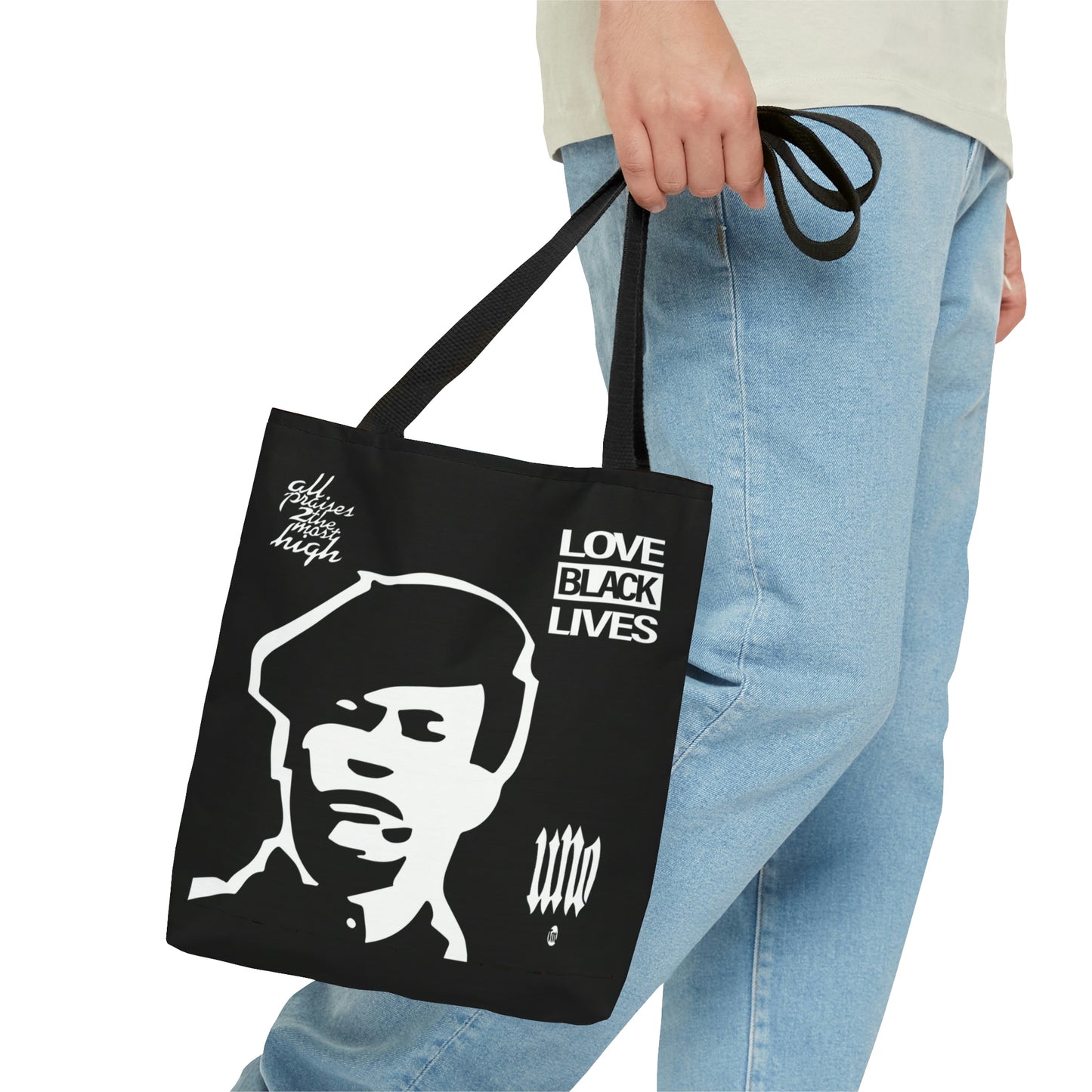 UNO LOVEBLACKLIVES LOVEHUEY AOP Tote Bag