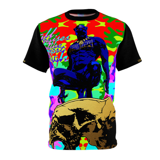 UNO PANTHA CULTURAL REAPPROPRIATION TOUR Unisex Cut & Sew Tee (AOP)Camo Collection