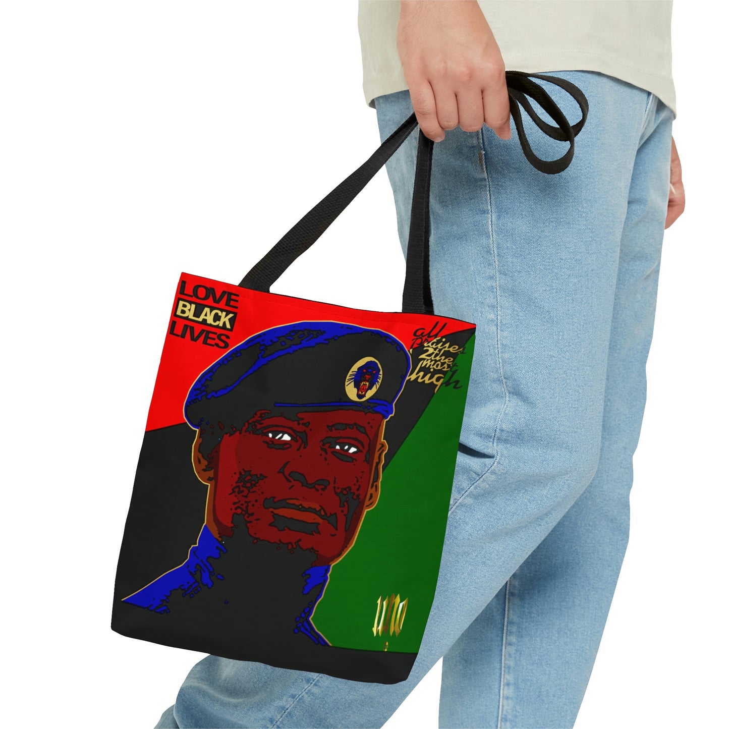 UNO LOVEBLACKLIVES LOVEKHALID AOP Tote Bag