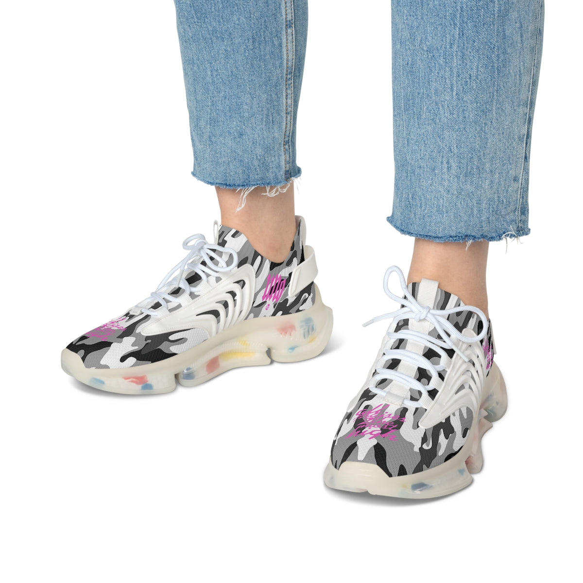 UNO ALL PRAISES Women's Mesh Sneakers Camo Collection