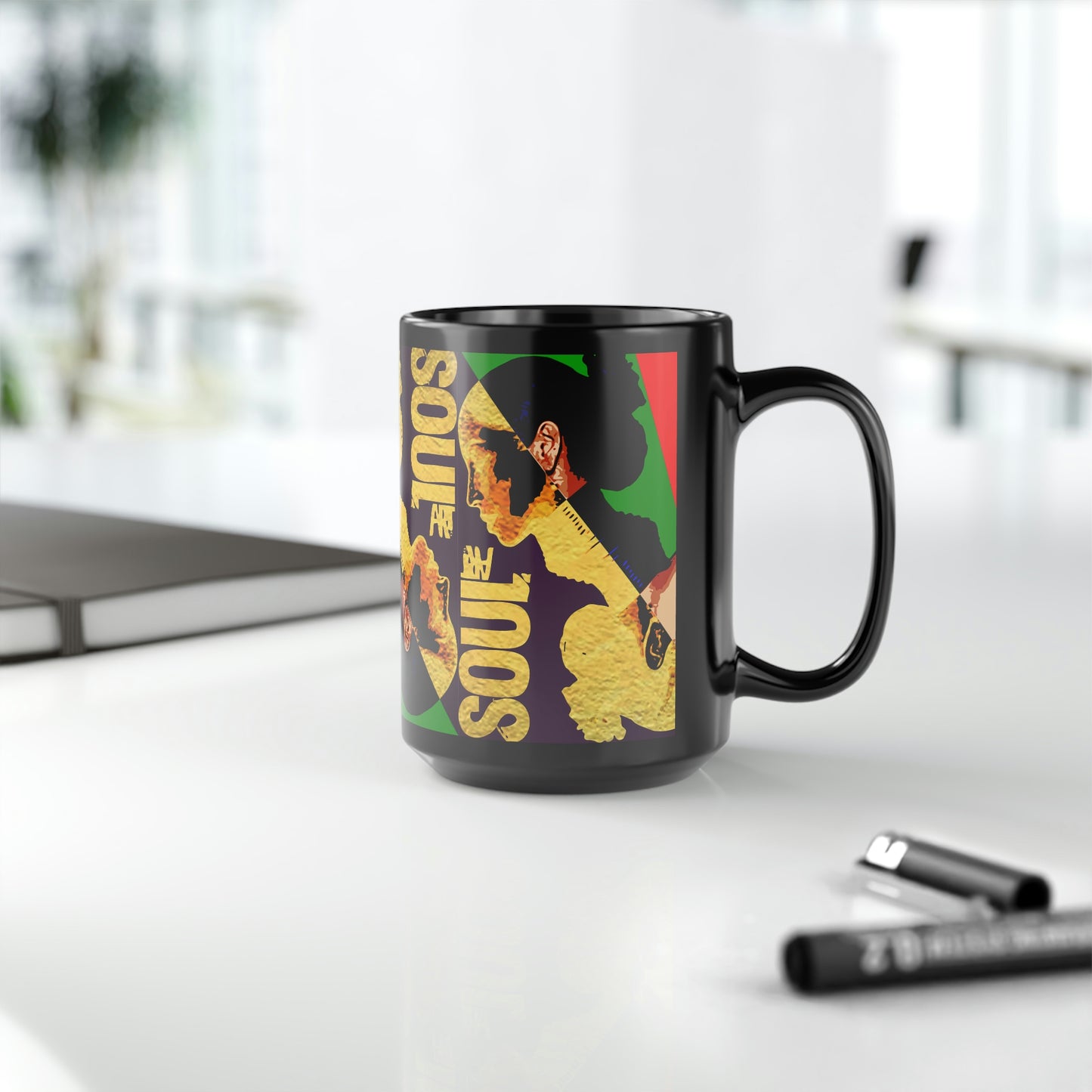 UNO SOULART SADE Black Mug, 15oz