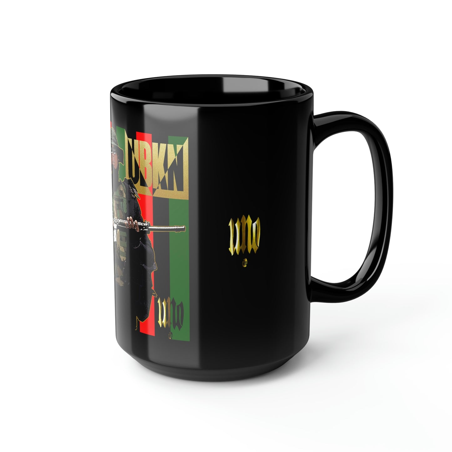 UNO 2THEREPUBLIC FREEGMJ Black Mug, 15oz