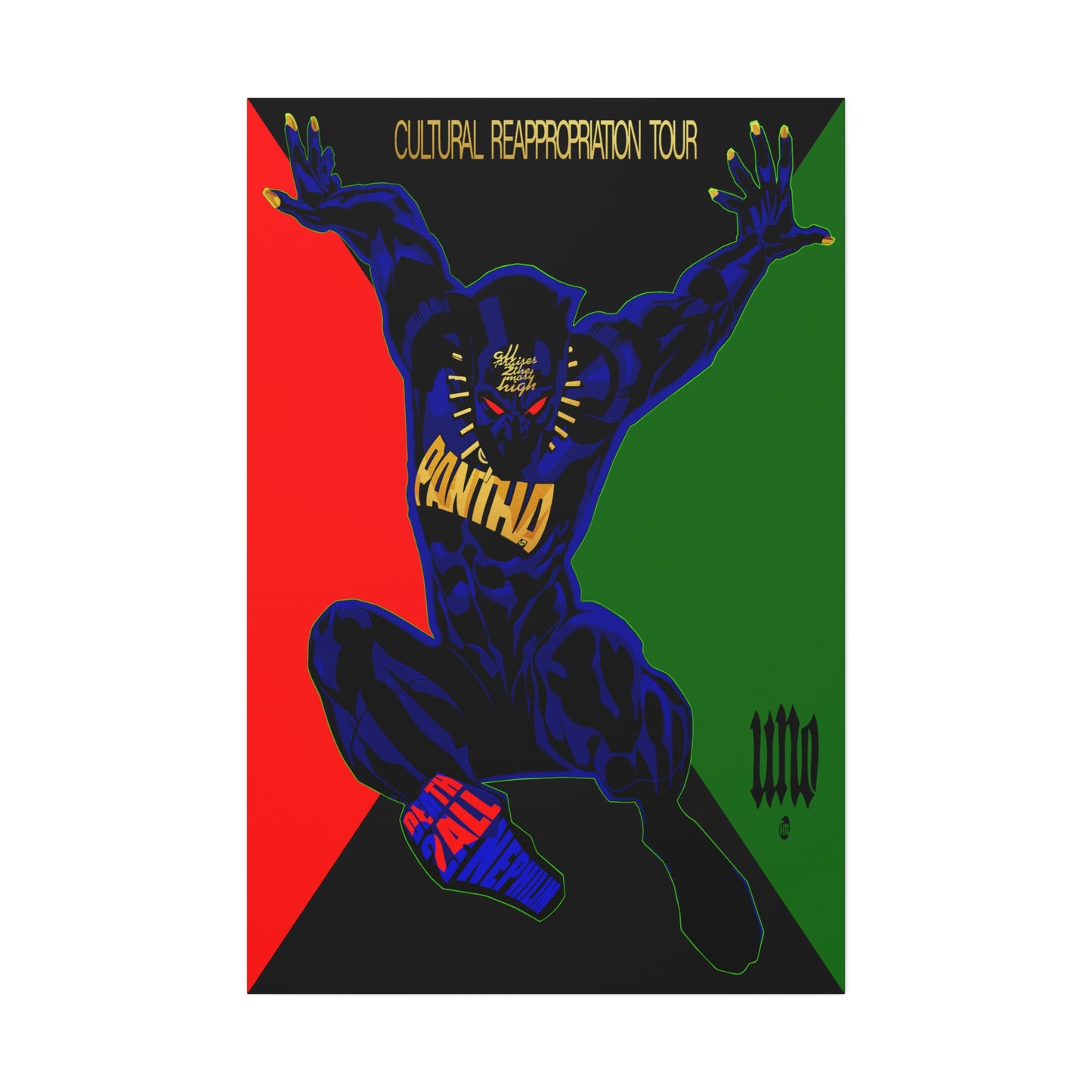 UNO PANTHA Cultural Reappropriation Tour 40x60 Canvas Stretched, 1.5''