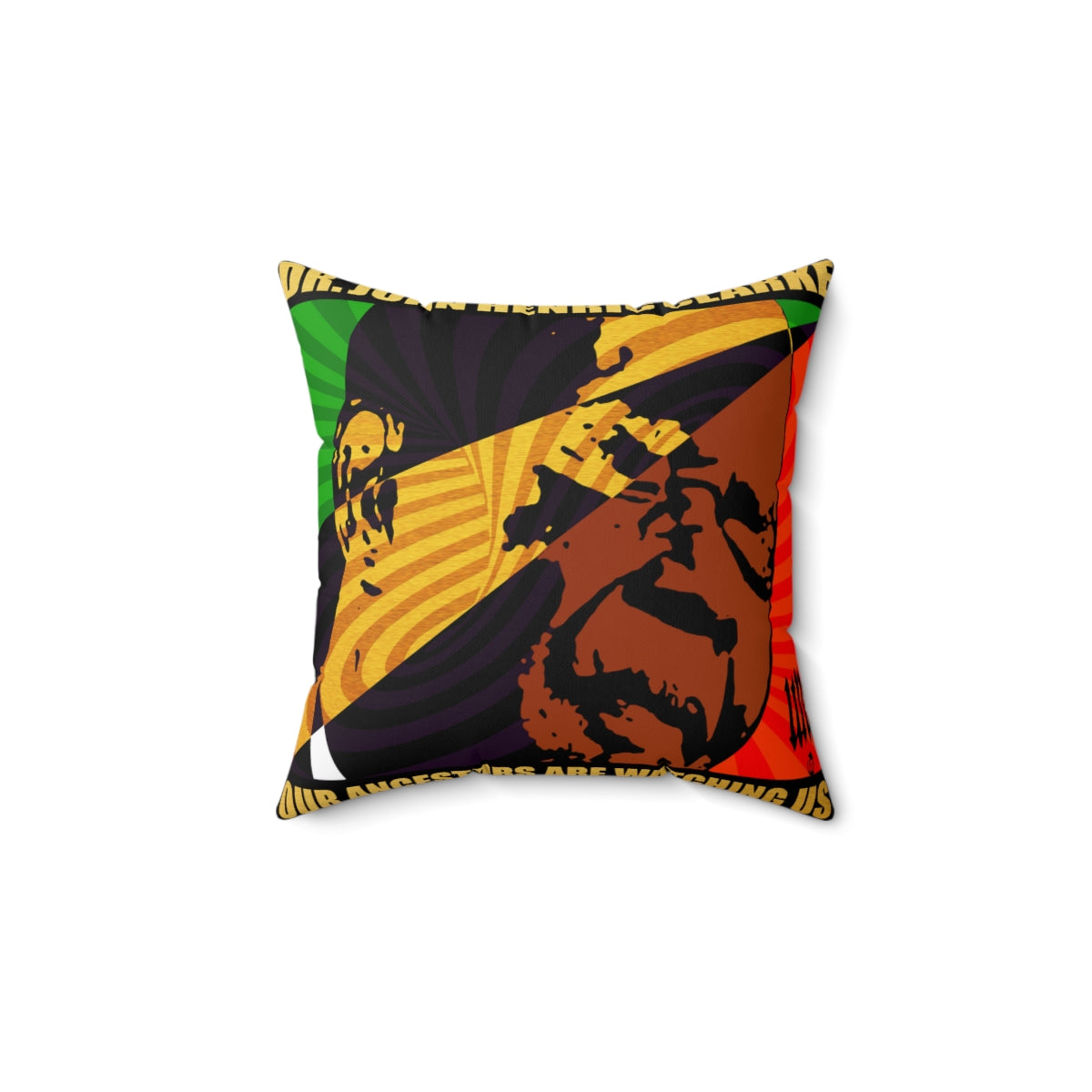 UNO LOVEJOHNHENRICCLARKE Our Ancestors Are Watching Us Faux Suede Square Pillow