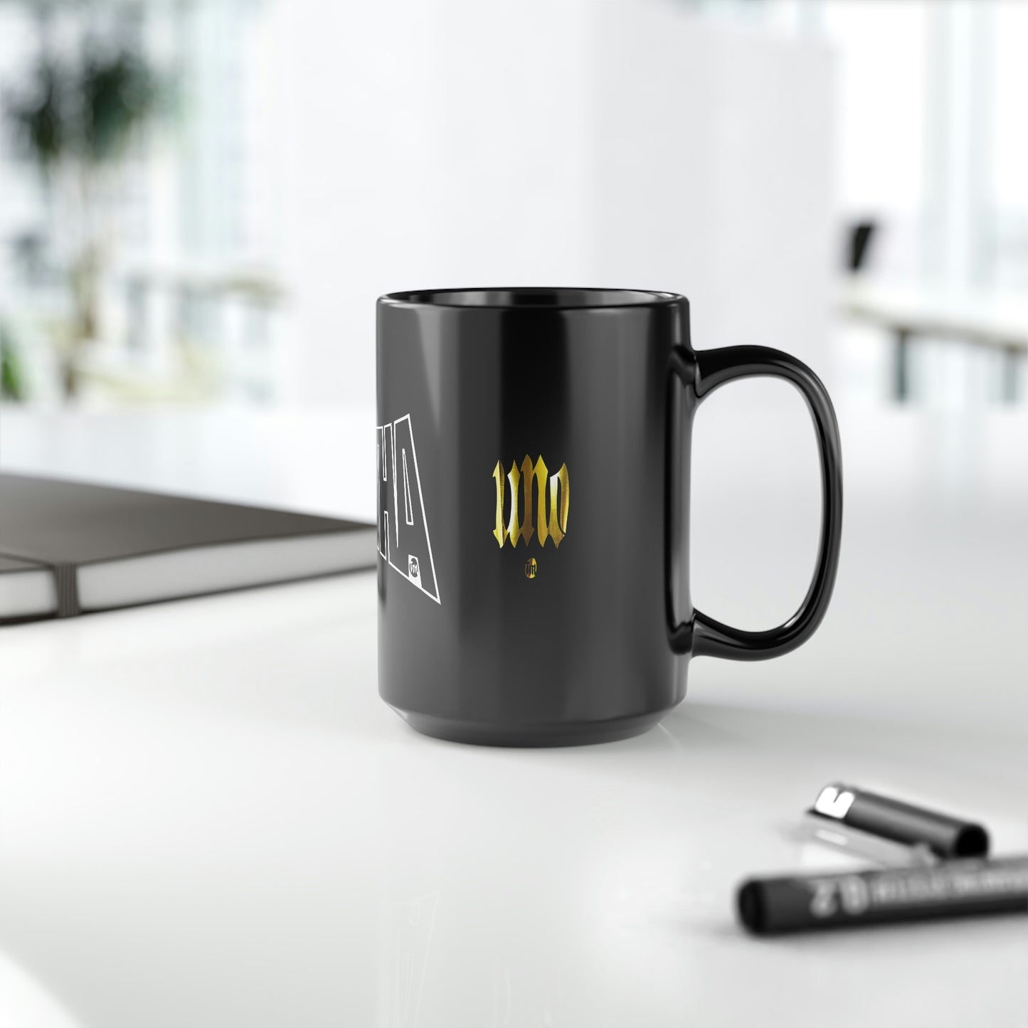 UNO PANTHA Black Mug, 15oz