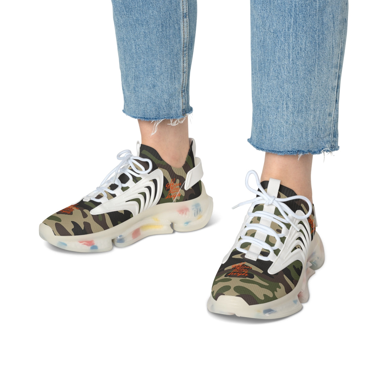 UNO ALL PRAISES Women's Mesh Sneakers Camo Collection