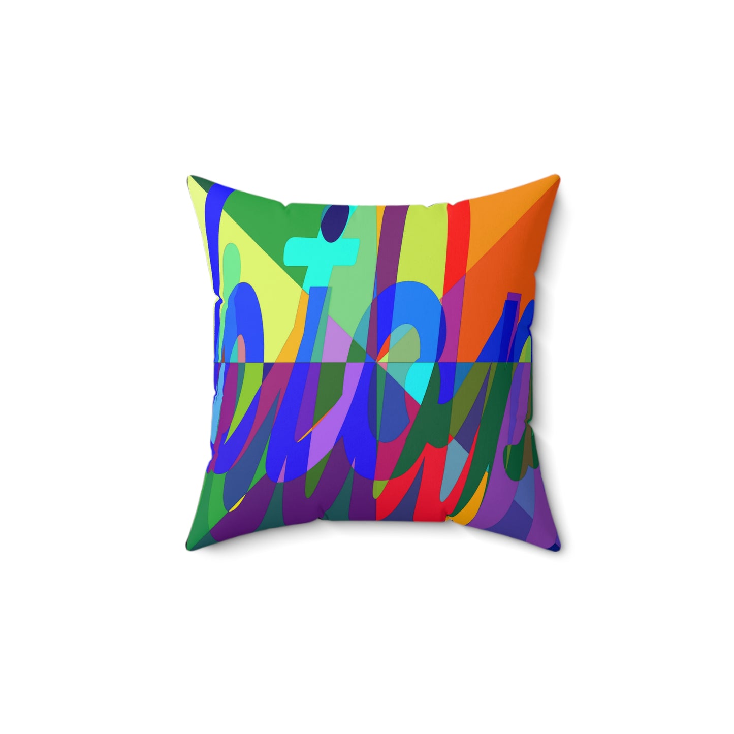 UNO STOPKILL'N UNOWORD Faux Suede Square Pillow