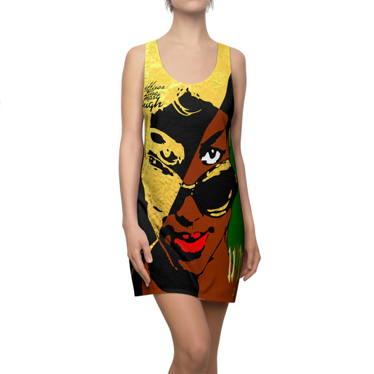 UNO LOVEBLACKLIVES SOULQUEEN Women's Cut & Sew Racerback Dress