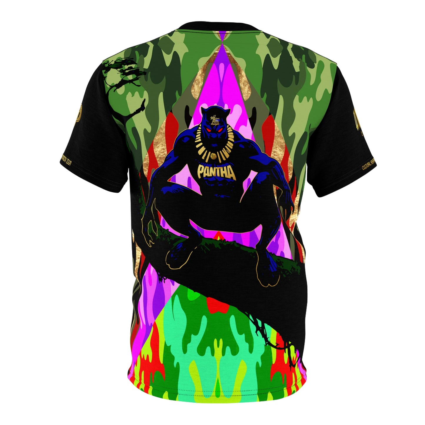 UNO PANTHA CULTURAL REAPPROPRIATION TOUR Unisex Cut & Sew Tee (AOP) Camo Collection