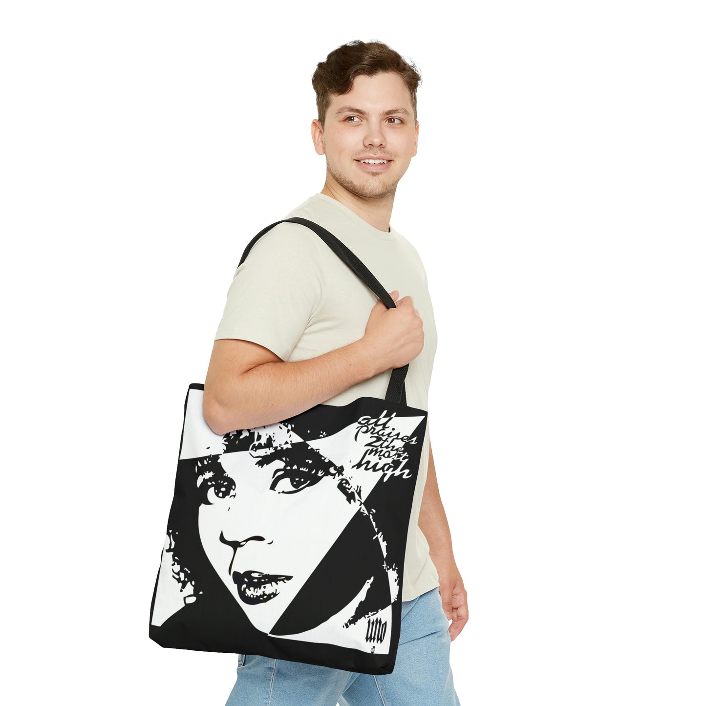 UNO LOVEBLACKLIVES LOVE'NMINI AOP Tote Bag